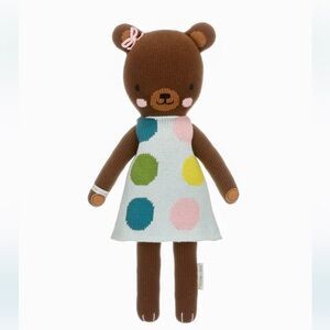 CUDDLE + KIND Ivy the Bear 13” Hand Knit Stuffee Animal